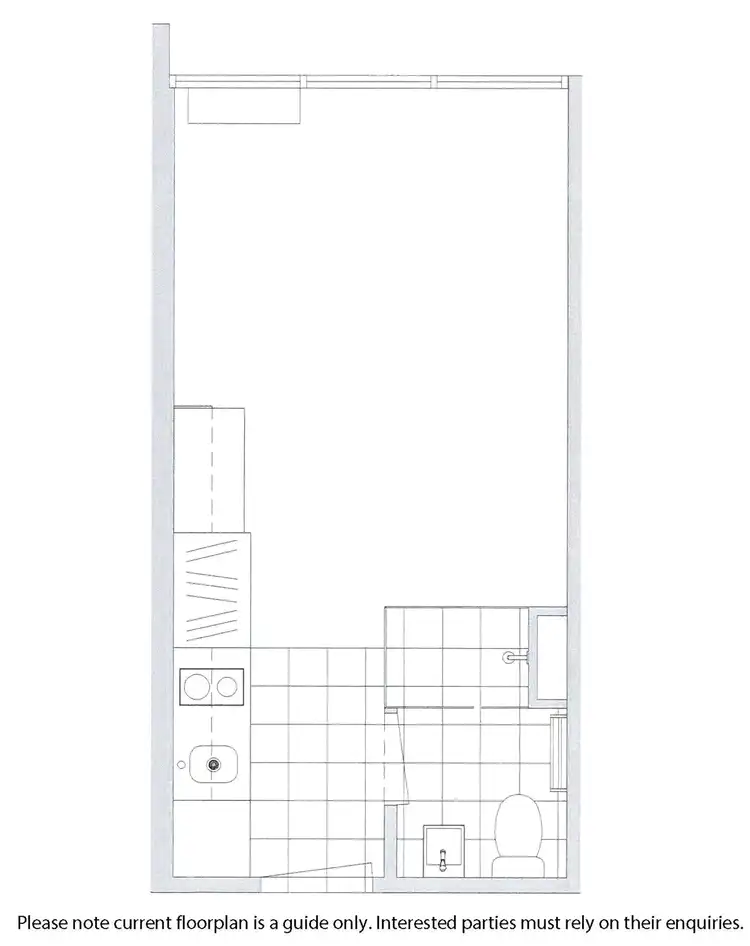 Floorplan of Homely studio listing, 805/181 ABeckett Street, Melbourne VIC 3000