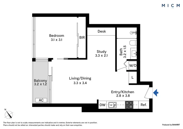 Floorplan of Homely apartment listing, 3110/1 Balston Street, Southbank VIC 3006