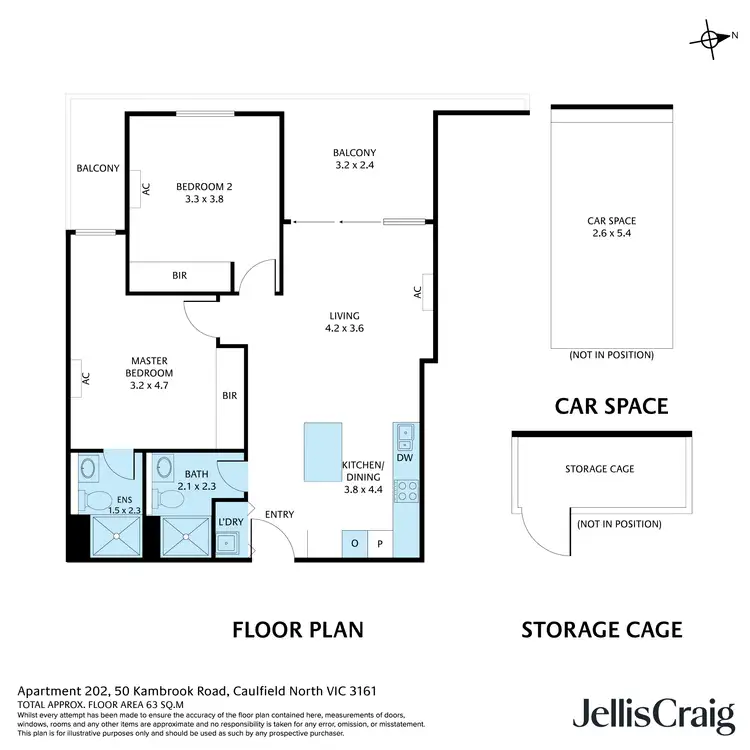 Floorplan of Homely apartment listing, 202/50 Kambrook Road, Caulfield North VIC 3161