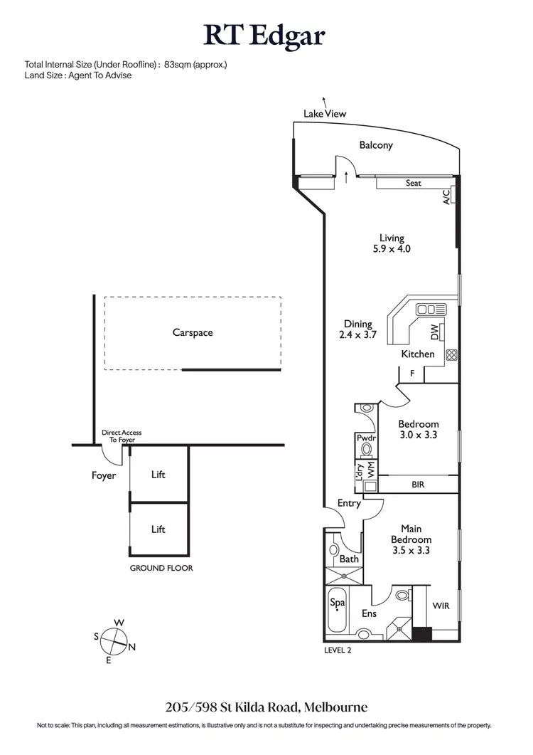 Floorplan of Homely apartment listing, 205/598 ST Kilda Road, Melbourne VIC 3004