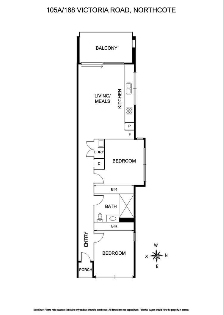Floorplan of Homely apartment listing, 212C/168 Victoria Road, Northcote VIC 3070