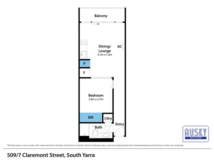 Floorplan of Homely apartment listing, 509/7 Claremont Street, South Yarra VIC 3141