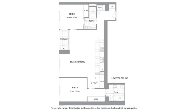 Floorplan of Homely apartment listing, 4302/60 Kavanagh Street, Southbank VIC 3006