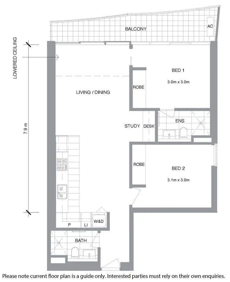 Floorplan of Homely apartment listing, 3205/560 Lonsdale Street, Melbourne VIC 3000