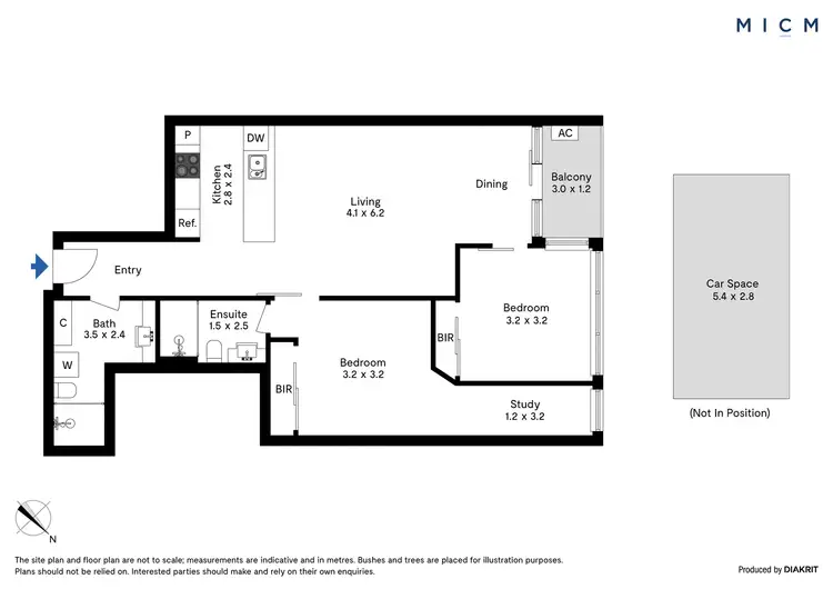 Floorplan of Homely apartment listing, 3402/151 City Road, Southbank VIC 3006