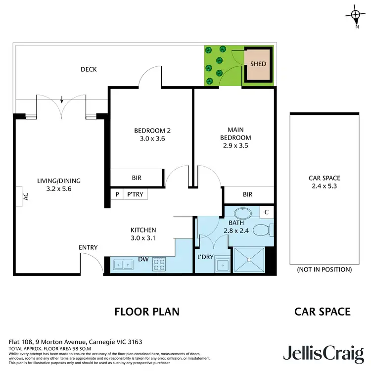 Floorplan of Homely house listing, 108/9 Morton Avenue, Carnegie VIC 3163