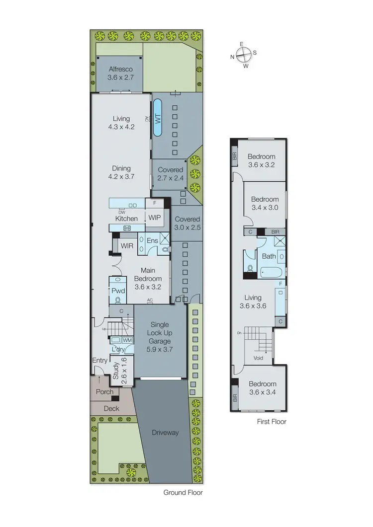 Floorplan of Homely townhouse listing, 6A Ivy Street, Parkdale VIC 3195