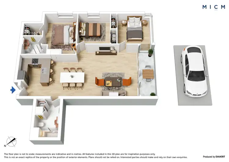 Floorplan of Homely apartment listing, 165/99 Whiteman Street, Southbank VIC 3006