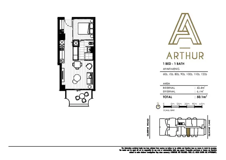 Floorplan of Homely apartment listing, 705/14 Queens Road, Melbourne VIC 3004