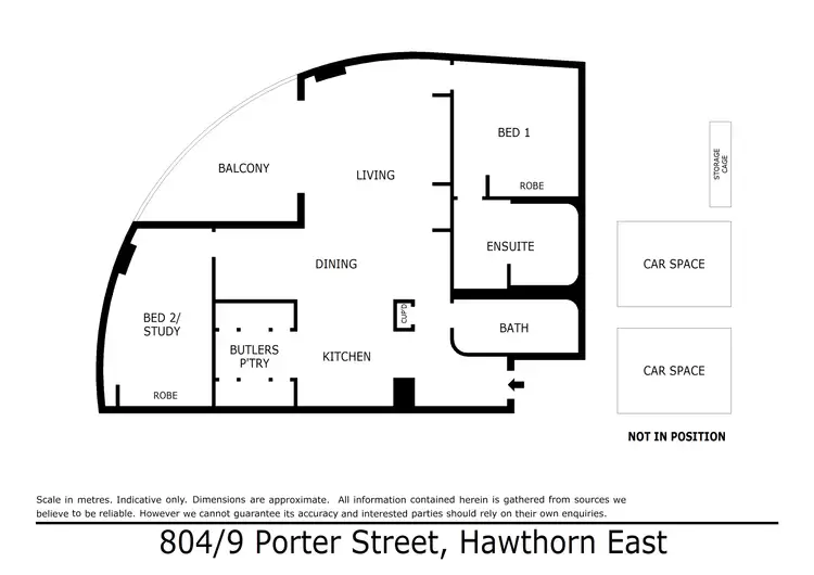 Floorplan of Homely apartment listing, 804/9 Porter Street, Hawthorn East VIC 3123