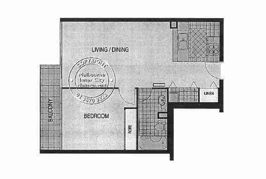 Floorplan of Homely apartment listing, 307/148 Wells Street, South Melbourne VIC 3205