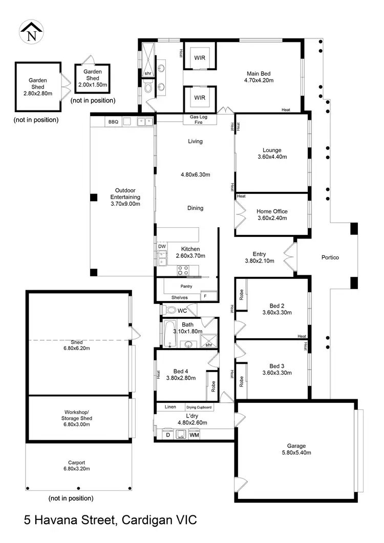 Floorplan of Homely house listing, 5 Havana Street, Cardigan VIC 3352