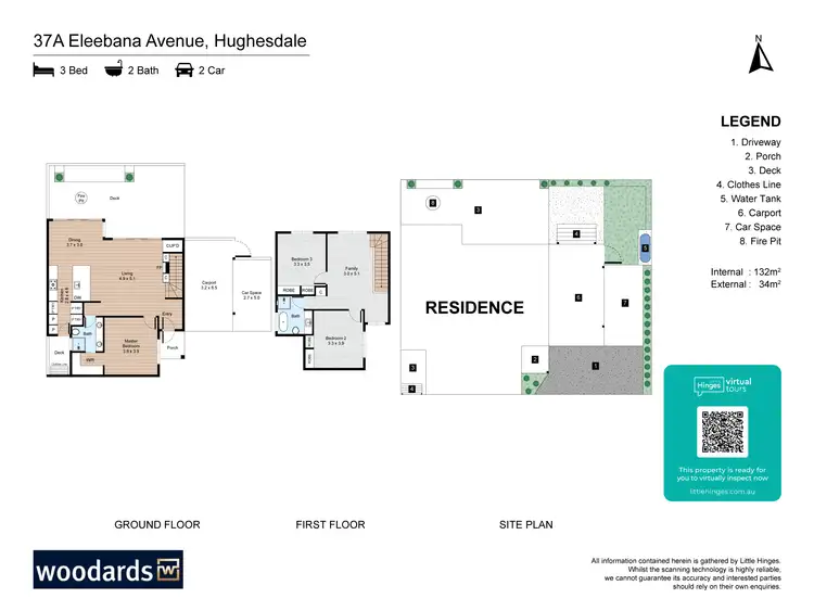 Floorplan of Homely townhouse listing, 37A Eleebana Avenue, Hughesdale VIC 3166