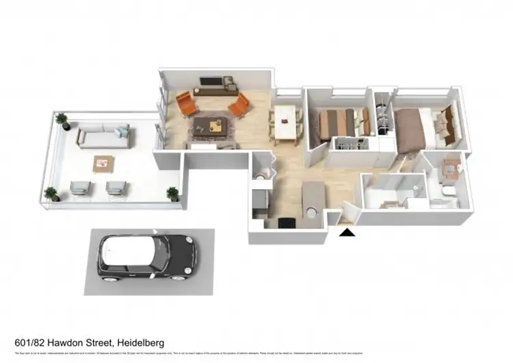 Floorplan of Homely apartment listing, 601/82 Hawdon Street, Heidelberg VIC 3084
