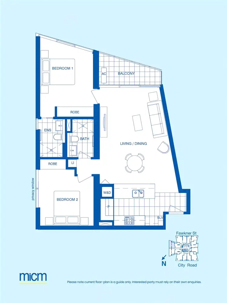 Floorplan of Homely apartment listing, 2413/81 City Road, Southbank VIC 3006
