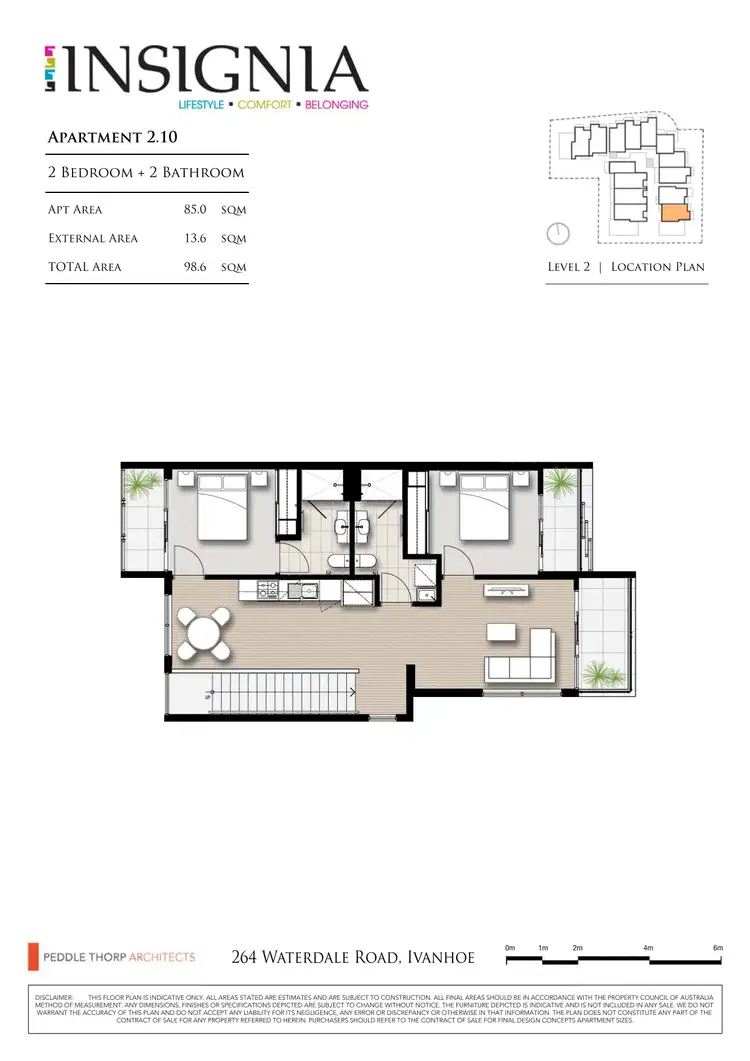 Floorplan of Homely apartment listing, 210/264 Waterdale Road, Ivanhoe VIC 3079