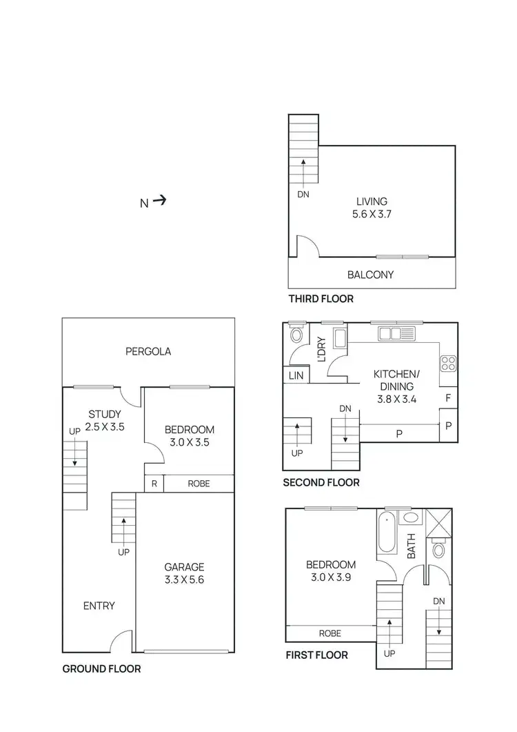 Floorplan of Homely townhouse listing, 23/8 The Strand, Williamstown VIC 3016