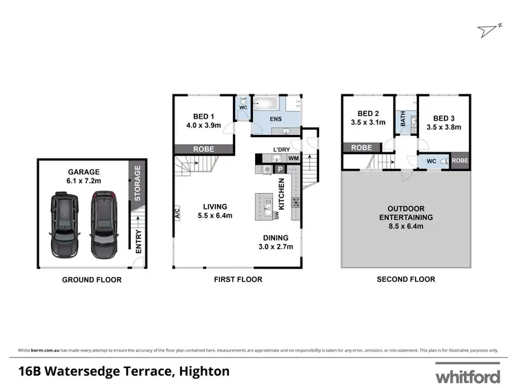 Floorplan of Homely house listing, 16b Watersedge Terrace, Highton VIC 3216