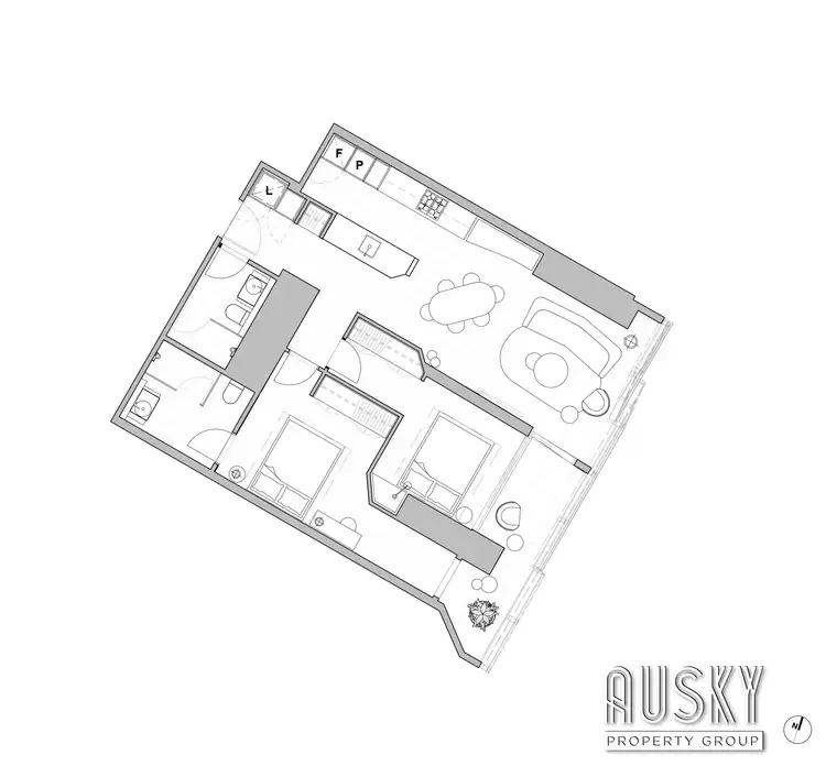 Floorplan of Homely apartment listing, 2809A/250 Spencer Street, Melbourne VIC 3000