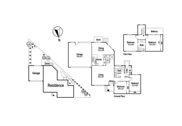 Floorplan of Homely townhouse listing, 3/5 Austral Court, Heidelberg VIC 3084