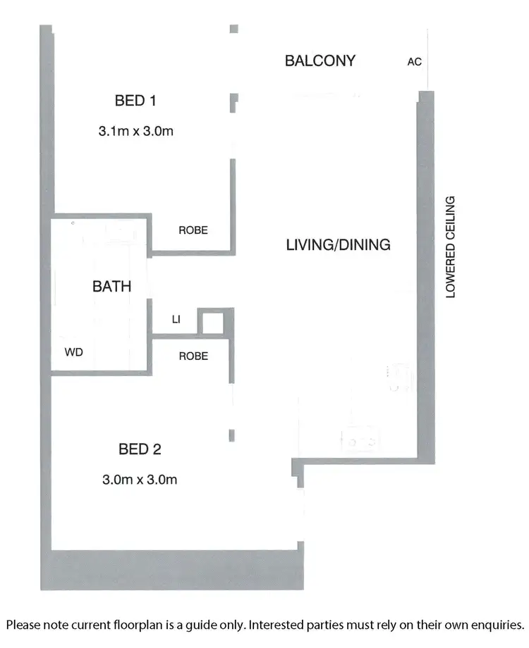 Floorplan of Homely apartment listing, 2913/618 Lonsdale Street, Melbourne VIC 3000