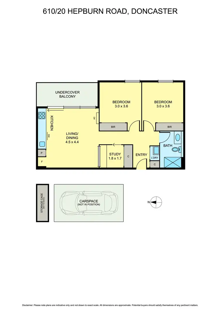 Floorplan of Homely apartment listing, 610/20 Hepburn Road, Doncaster VIC 3108