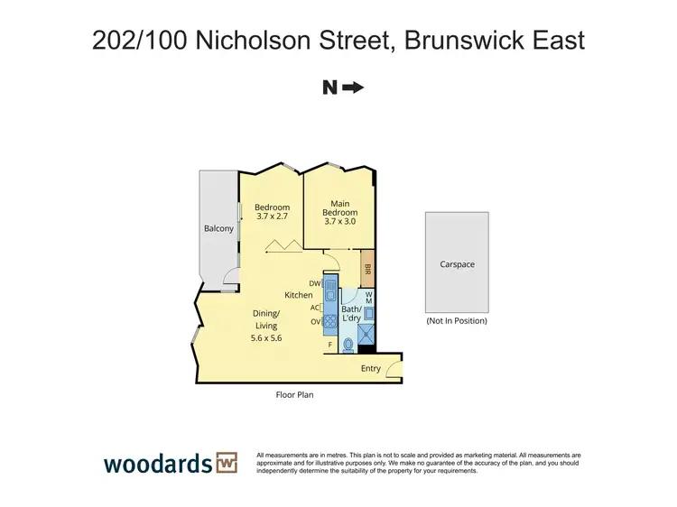 Floorplan of Homely apartment listing, 202/100 Nicholson Street, Brunswick East VIC 3057