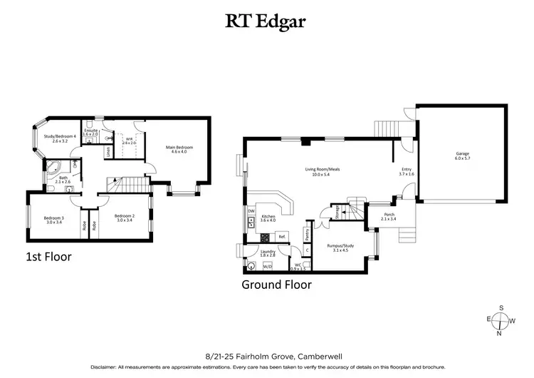 Floorplan of Homely townhouse listing, 8/21 Fairholm Grove, Camberwell VIC 3124