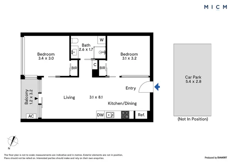 Floorplan of Homely apartment listing, 3612/618 Lonsdale Street, Melbourne VIC 3000