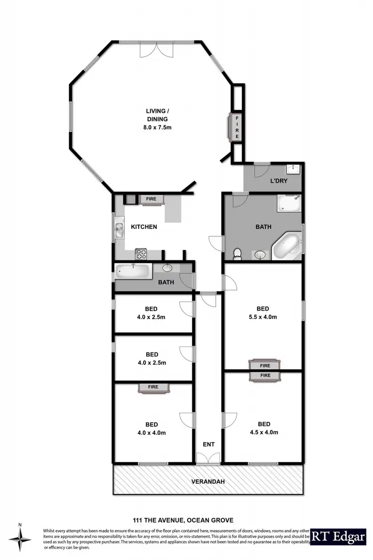 Floorplan of Homely house listing, 111 The Avenue, Ocean Grove VIC 3226