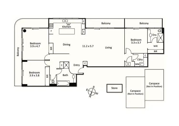 Floorplan of Homely apartment listing, 143/29 Queens Road, Melbourne VIC 3004