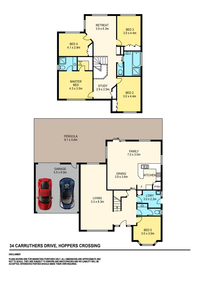 Floorplan of Homely house listing, 34 Carruthers Drive, Hoppers Crossing VIC 3029