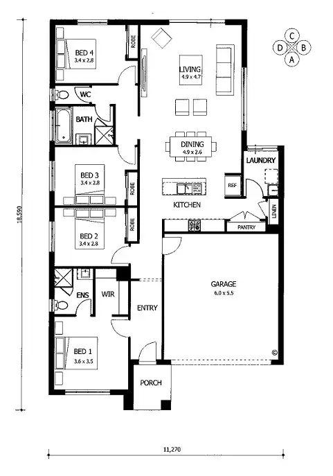 Floorplan of Homely house listing, 17 Elland Circuit, Truganina VIC 3029