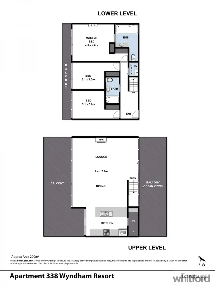 Floorplan of Homely apartment listing, 338/100 The Esplanade, Torquay VIC 3228