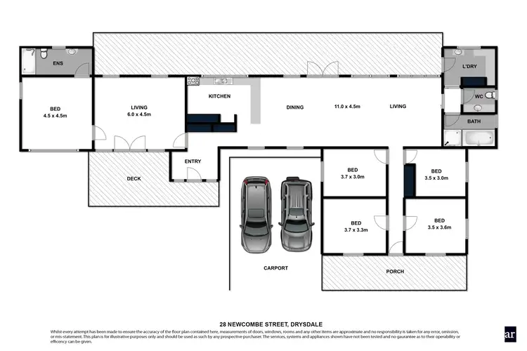 Floorplan of Homely house listing, 28 Newcombe Street, Drysdale VIC 3222