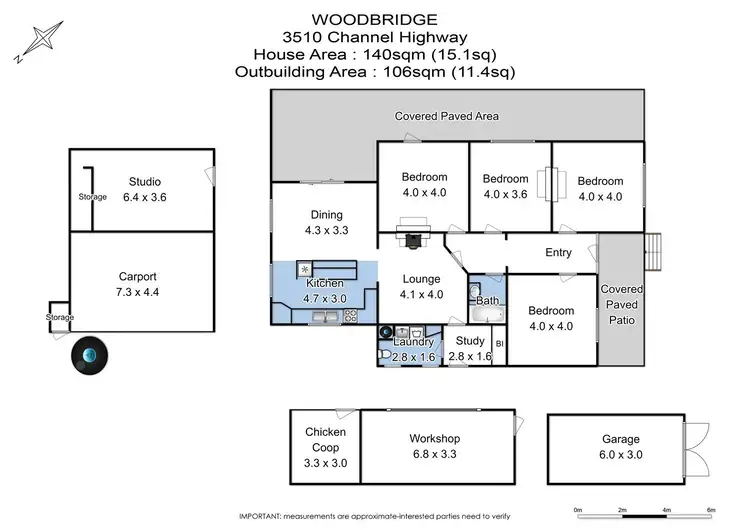 Floorplan of Homely house listing, 3510 Channel Highway, Woodbridge TAS 7162