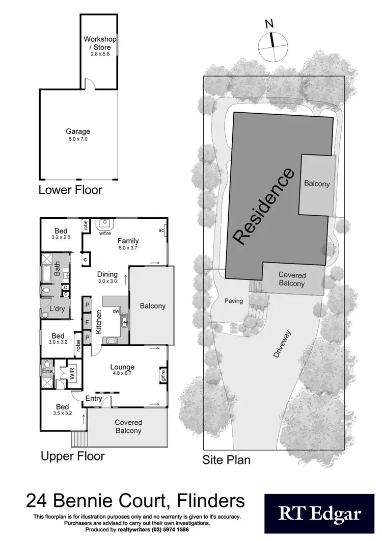 Floorplan of Homely house listing, 24 Bennie Court, Flinders VIC 3929
