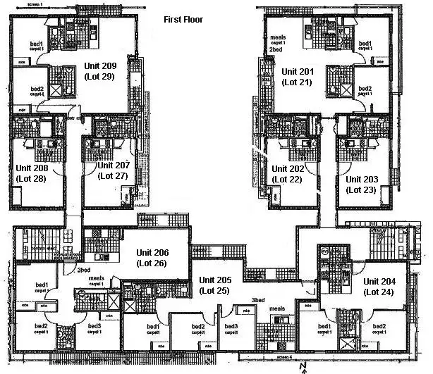 Floorplan of Homely apartment listing, 208/308 Burwood Highway, Burwood VIC 3125