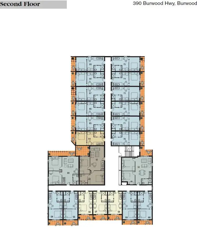 Floorplan of Homely apartment listing, 55/390 Burwood Highway, Burwood VIC 3125