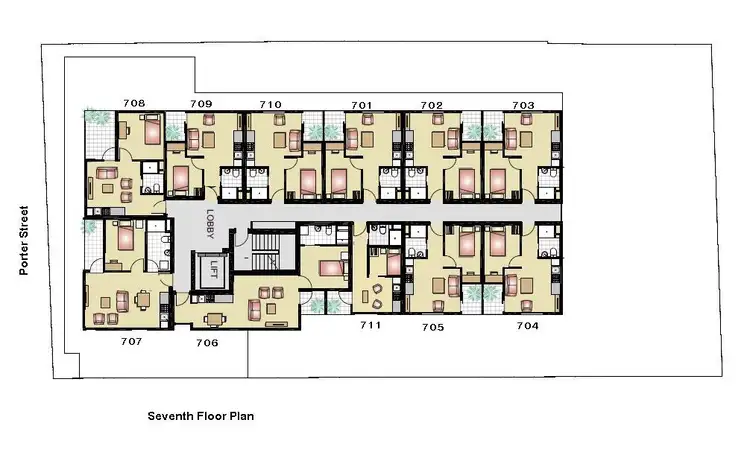 Floorplan of Homely apartment listing, 709/42 Porter Street, Prahran VIC 3181