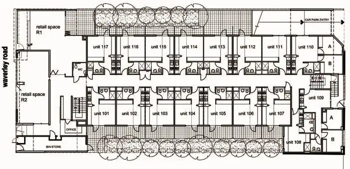 Floorplan of Homely studio listing, 113/141 Waverley Road, Malvern East VIC 3145