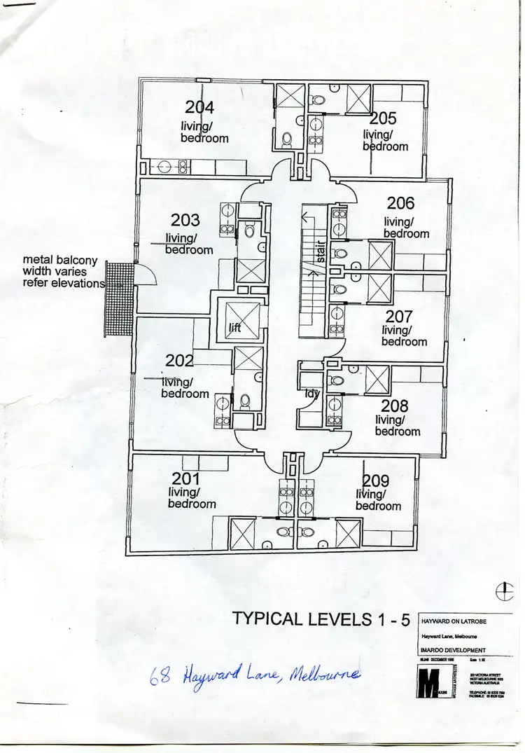 Floorplan of Homely studio listing, 201/68 Hayward Lane, Melbourne VIC 3000