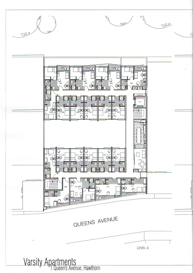 Floorplan of Homely apartment listing, 301/1 Queens Avenue, Hawthorn VIC 3122