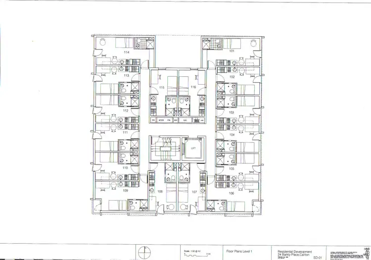 Floorplan of Homely studio listing, 104/24 Barkly Place, Carlton VIC 3053