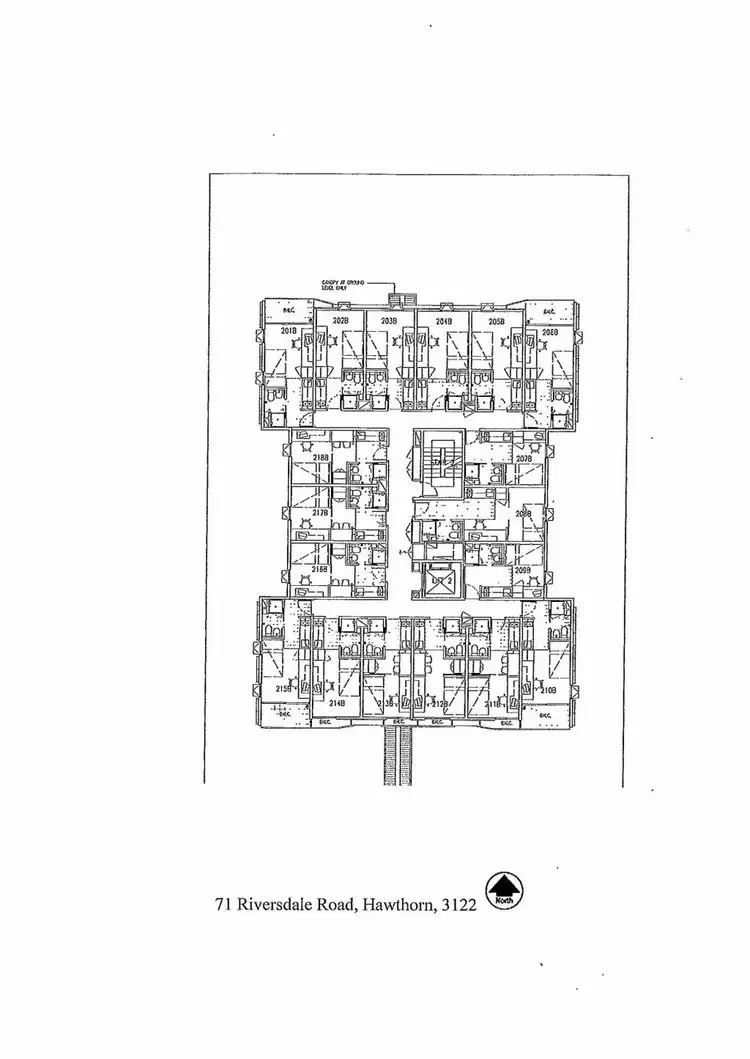 Floorplan of Homely apartment listing, 218B/71 Riversdale Road, Hawthorn VIC 3122