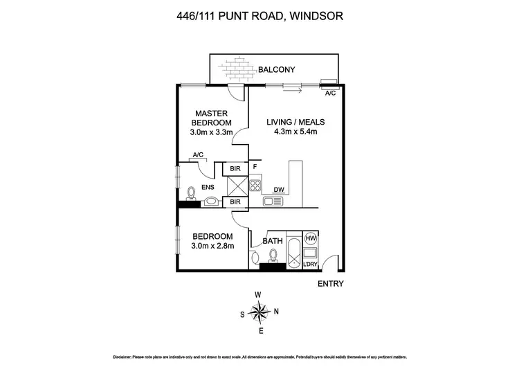 Floorplan of Homely apartment listing, 446/111 Punt Road, Windsor VIC 3181