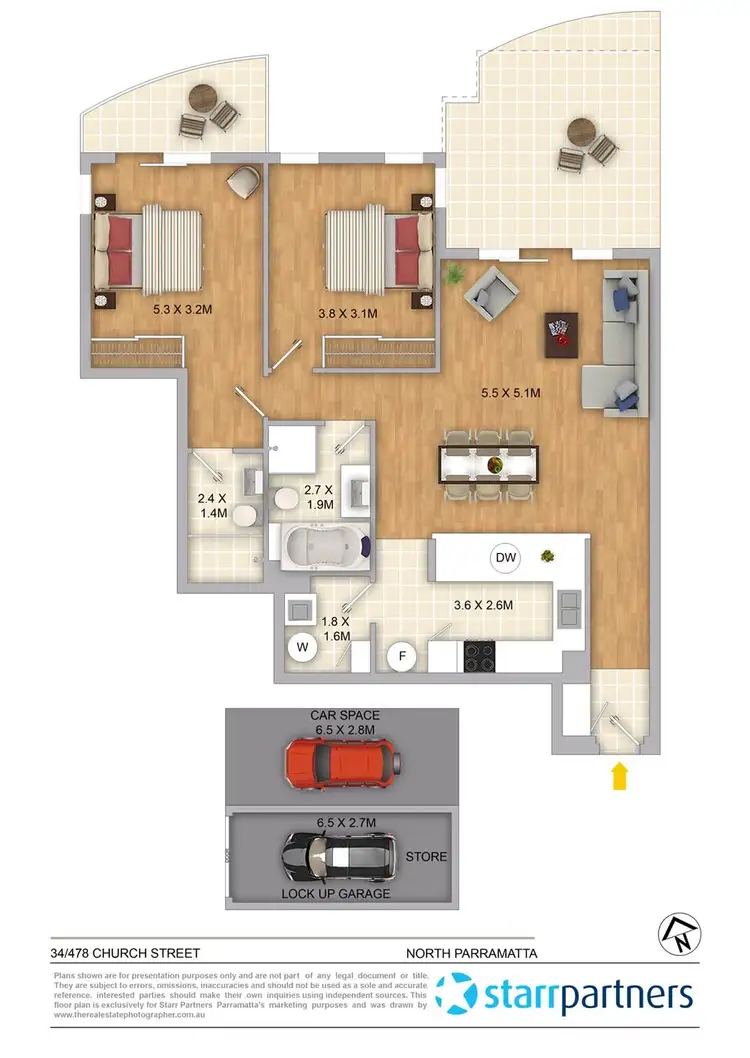 Floorplan of Homely apartment listing, 34/478 Church Street, North Parramatta NSW 2151