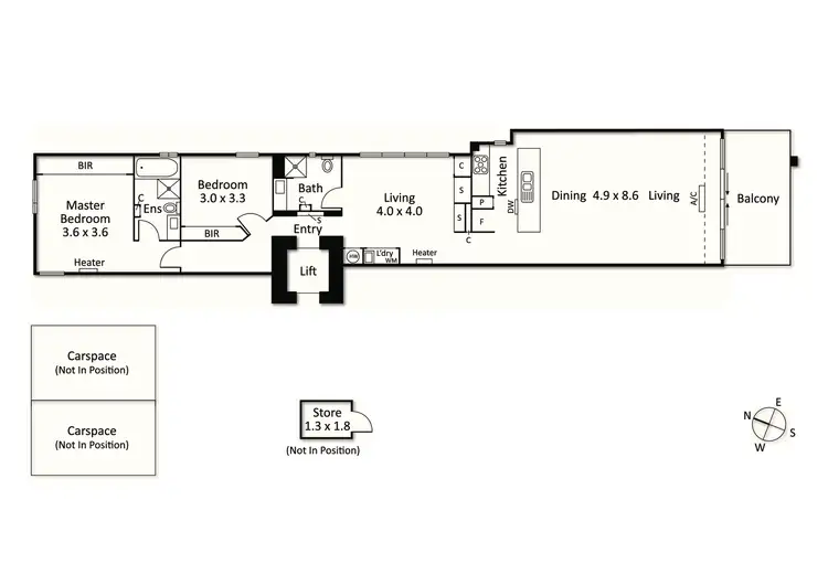 Floorplan of Homely apartment listing, 4/182 Albert Road, South Melbourne VIC 3205