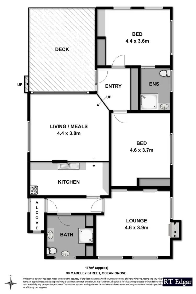 Floorplan of Homely house listing, 38 Madeley Street, Ocean Grove VIC 3226