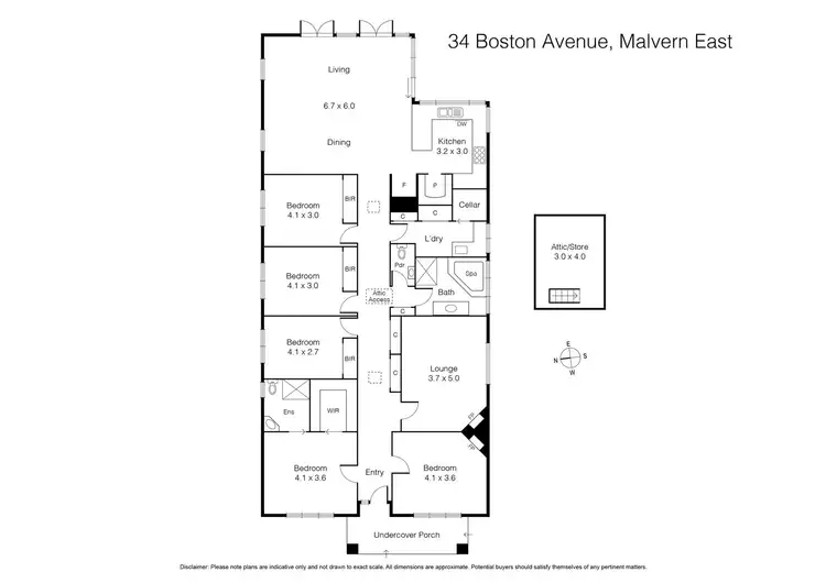 Floorplan of Homely house listing, 34 Boston Avenue, Malvern East VIC 3145